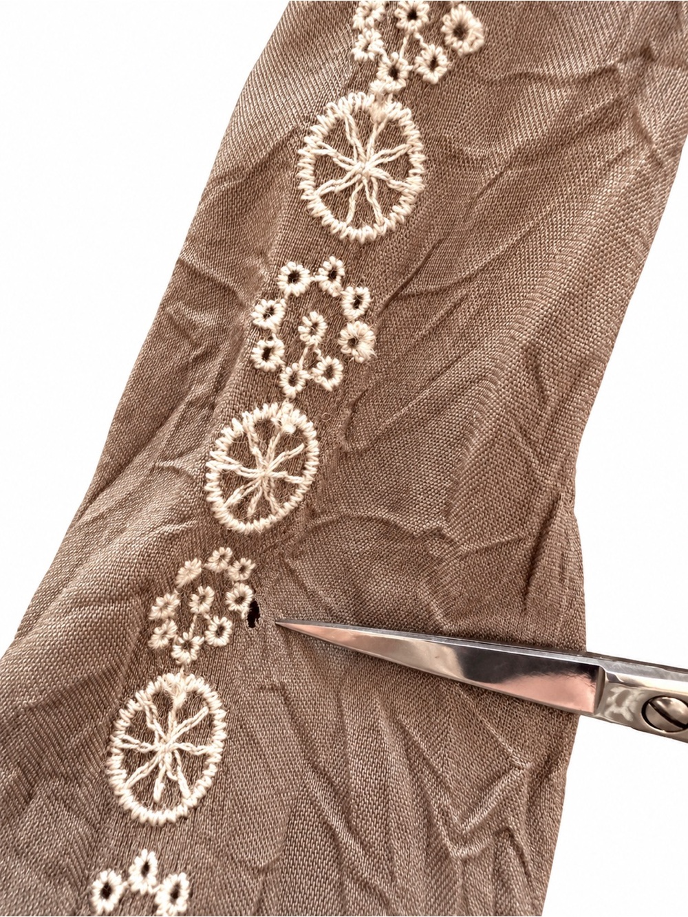 Johnny Was Brown Embroidered Rayon Shirt Dress Tunic M - Picture 6 of 6